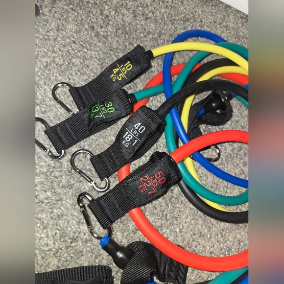 Resistance Bands Set, 10-50lbs Resistance, Sculpt Your Body, XLight-XHeavy, New - Picture 11 of 16